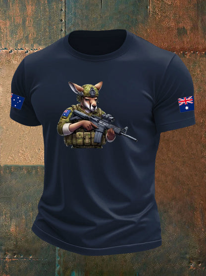 Men's Australia Veteran imitation cotton short-sleeved T-shirt