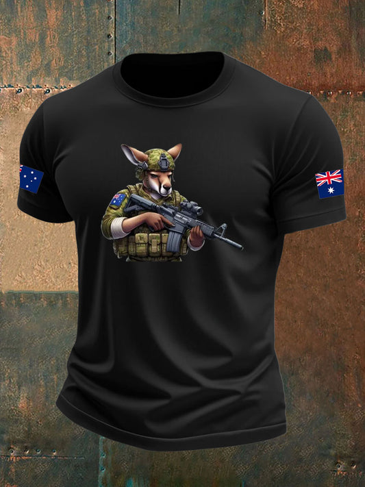 Men's Australia Veteran imitation cotton short-sleeved T-shirt