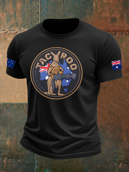 Men's Australia Veteran imitation cotton short-sleeved T-shirt
