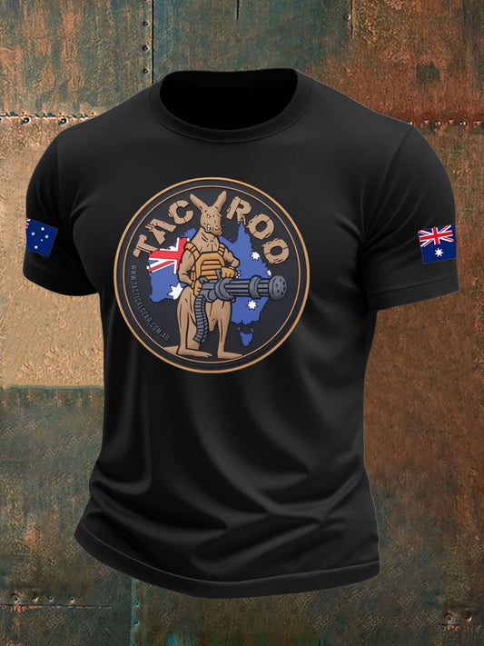 Men's Australia Veteran imitation cotton short-sleeved T-shirt