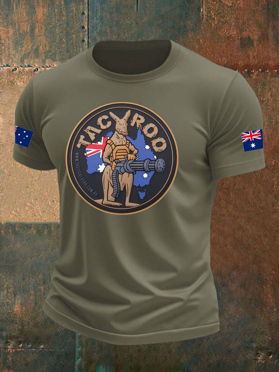 Men's Australia Veteran imitation cotton short-sleeved T-shirt
