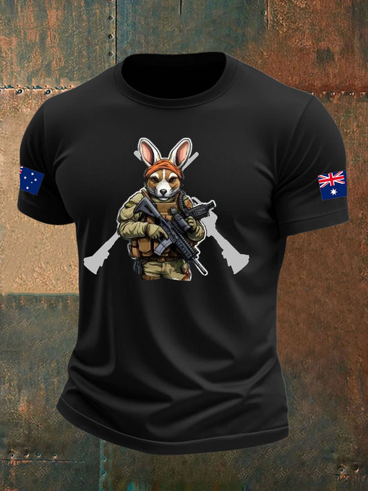 Men's Australia Veteran imitation cotton short-sleeved T-shirt