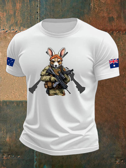 Men's Australia Veteran imitation cotton short-sleeved T-shirt