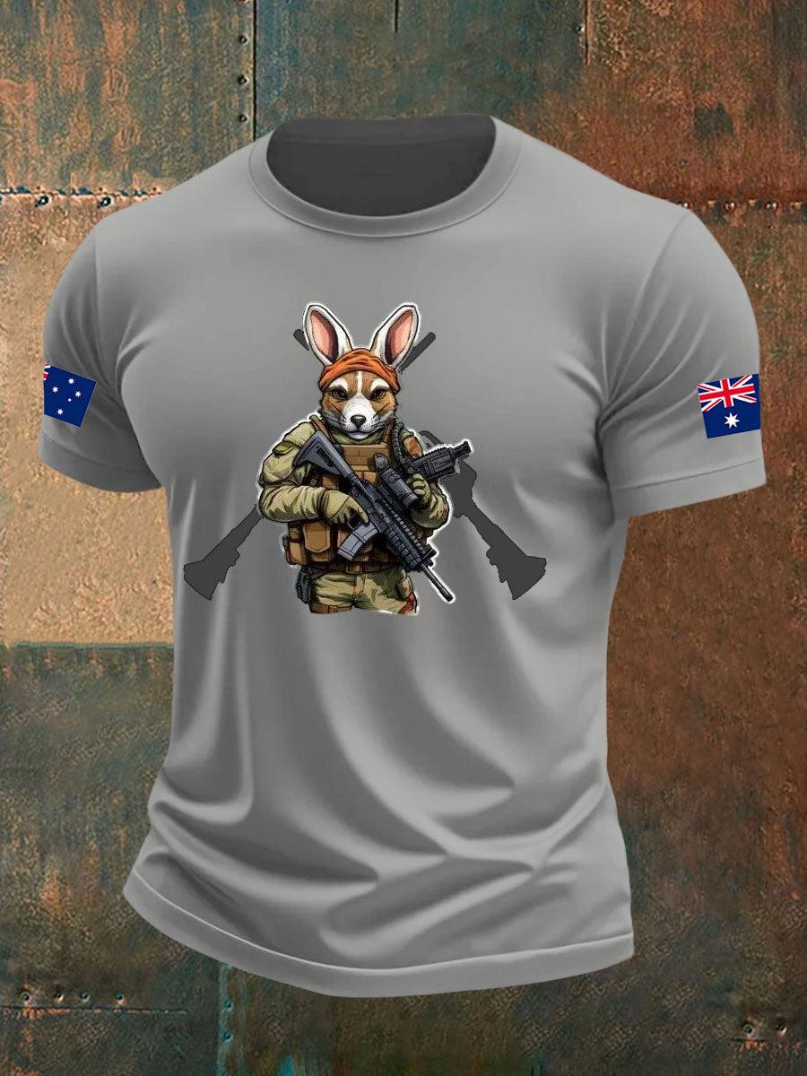 Men's Australia Veteran imitation cotton short-sleeved T-shirt