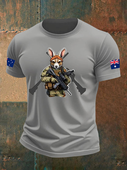 Men's Australia Veteran imitation cotton short-sleeved T-shirt