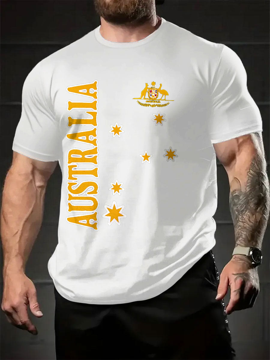Men's AU Flag Printed T-shirt