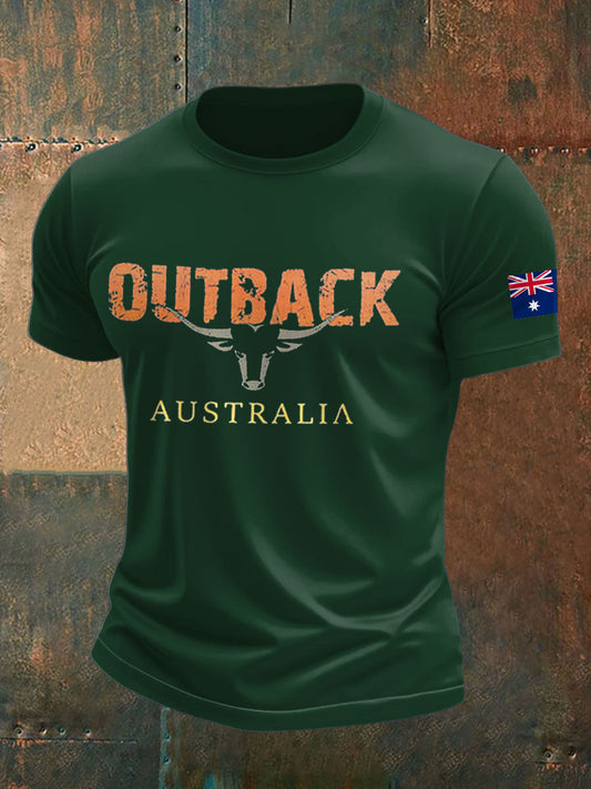 Men's AU Flag Outback Printed T-shirt