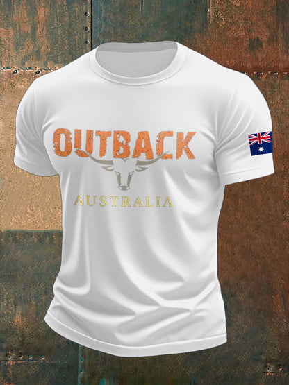Men's AU Flag Outback Printed T-shirt