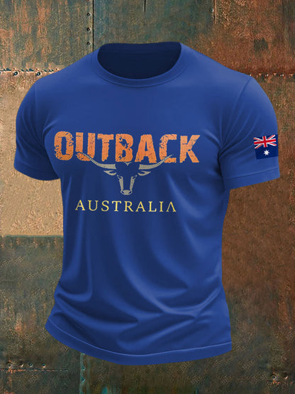 Men's AU Flag Outback Printed T-shirt