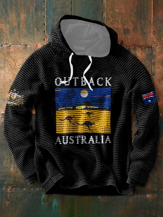Men's AU Flag Outback Printed Hoodie