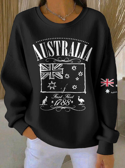 Women's AU Flag Art Printed Sweatshirt