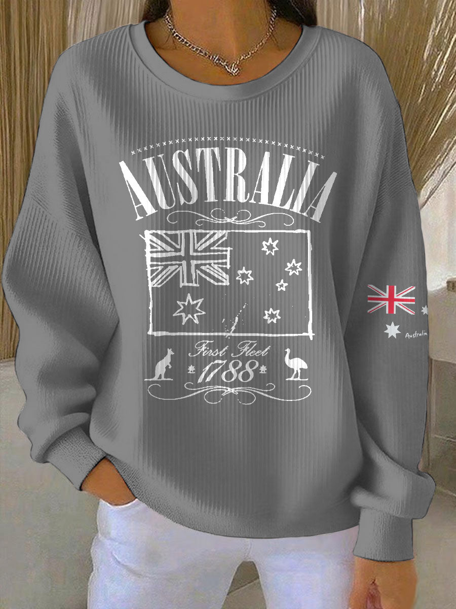Women's AU Flag Art Printed Sweatshirt