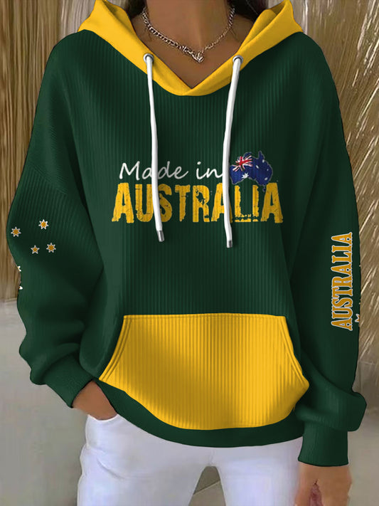 Women's AU Flag Art Printed Hoodie