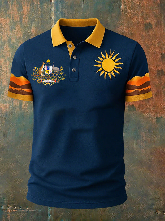 Men's Vintage Australian Holiday Smart Casual Polo Shirt
