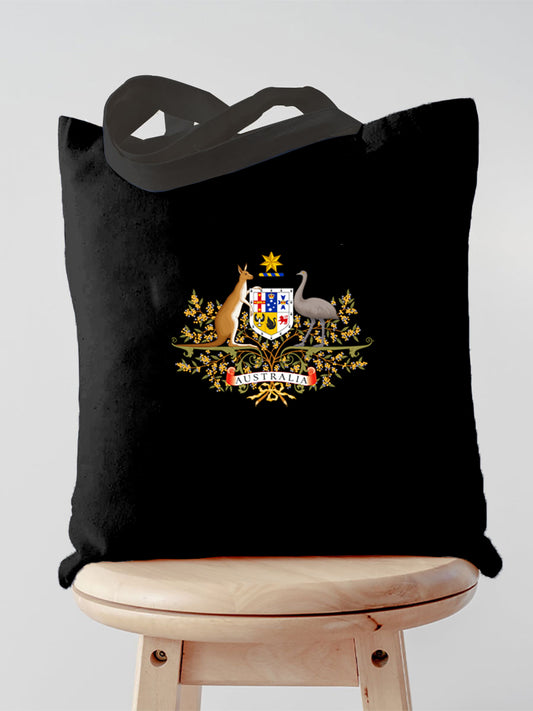Retro Australian Flag Emblem Pure Cotton Canvas Bag