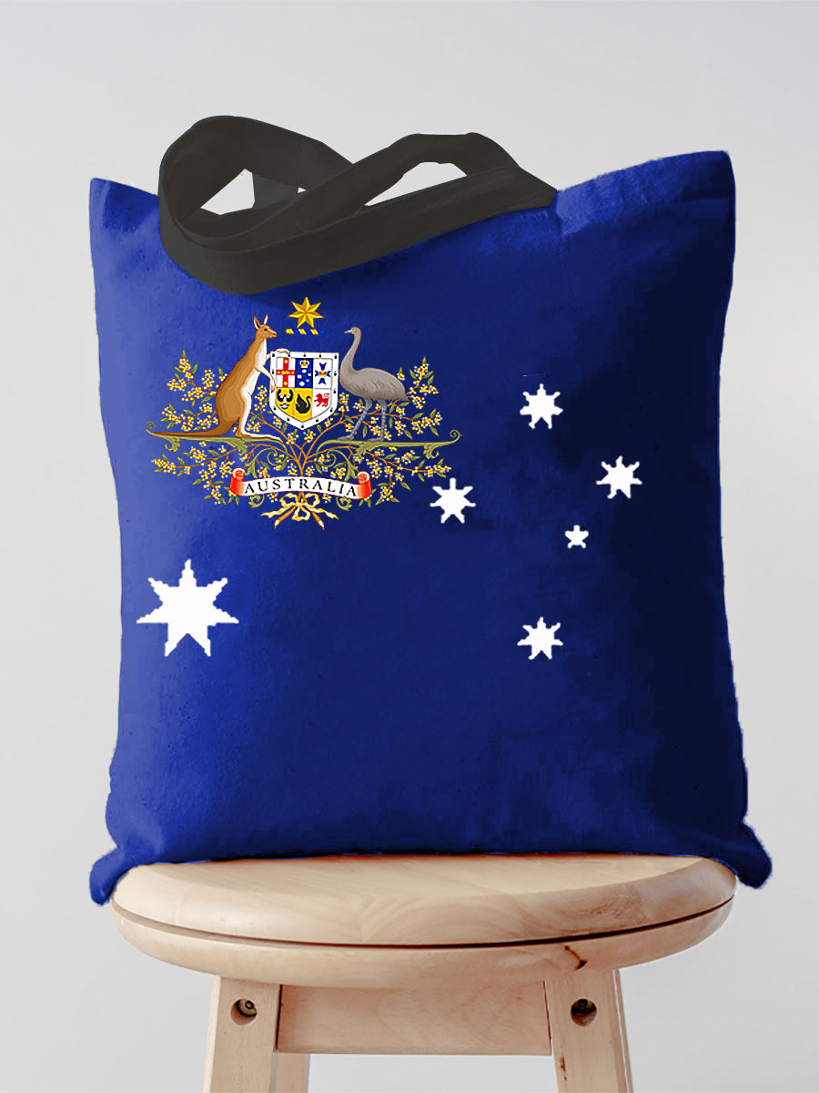Retro Australian Flag Emblem Pure Cotton Canvas Bag