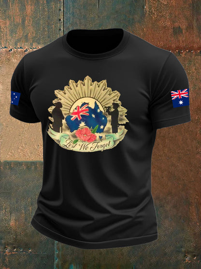 Men's Australia Veteran imitation cotton short-sleeved T-shirt