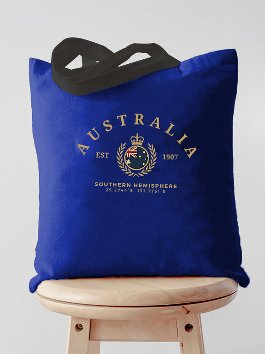 Retro Australian Flag Emblem Pure Cotton Canvas Bag