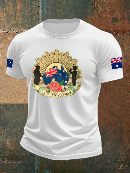 Men's Australia Veteran imitation cotton short-sleeved T-shirt