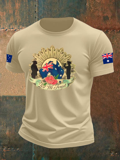 Men's Australia Veteran imitation cotton short-sleeved T-shirt