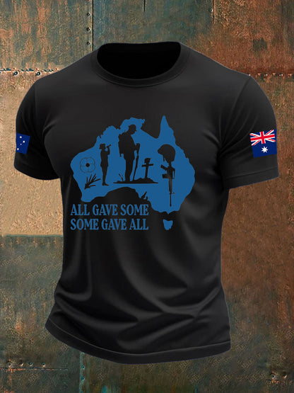 Men's Australia Veteran imitation cotton short-sleeved T-shirt