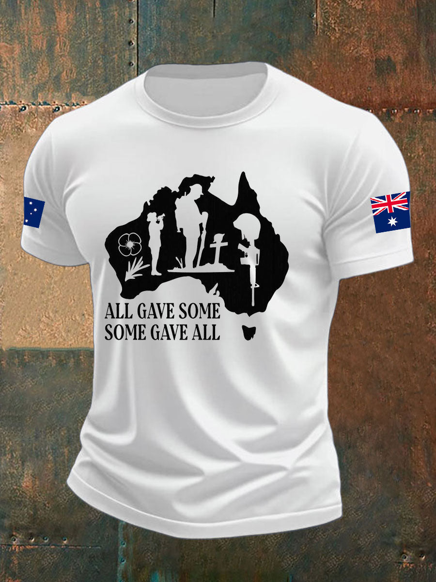 Men's Australia Veteran imitation cotton short-sleeved T-shirt