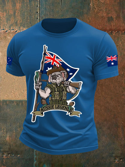Men's Australia Veteran imitation cotton short-sleeved T-shirt