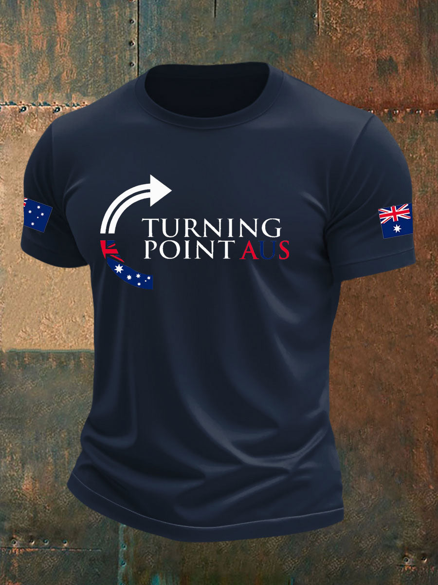 Men's Turning Point imitation cotton short-sleeved T-shirt