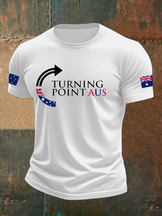 Men's Turning Point imitation cotton short-sleeved T-shirt