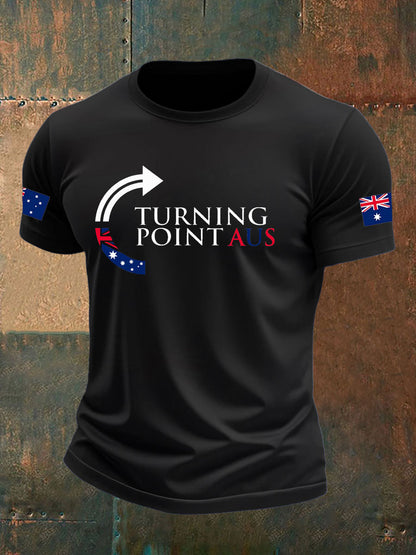 Men's Turning Point imitation cotton short-sleeved T-shirt