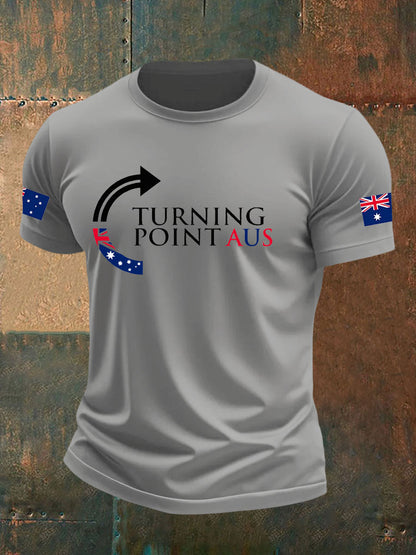 Men's Turning Point imitation cotton short-sleeved T-shirt