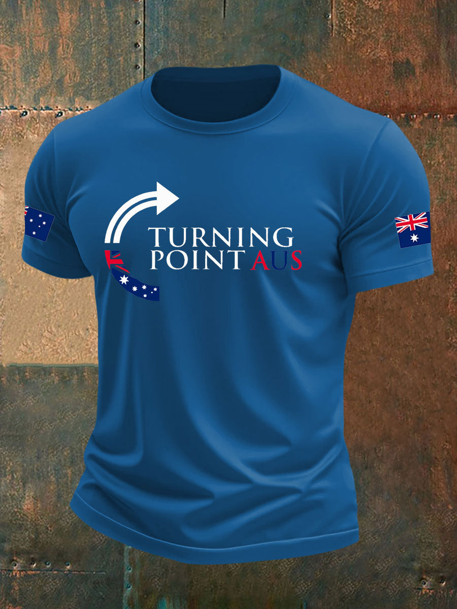 Men's Turning Point imitation cotton short-sleeved T-shirt