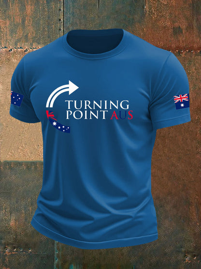 Men's Turning Point imitation cotton short-sleeved T-shirt