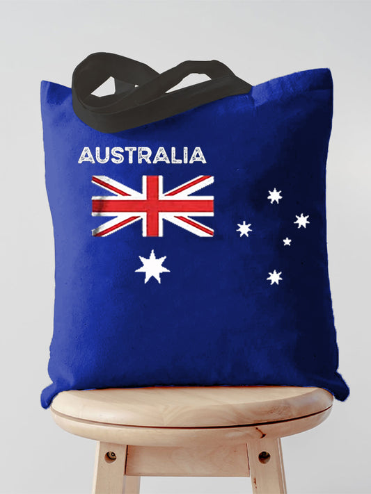 Retro Australian Flag Emblem Pure Cotton Canvas Bag