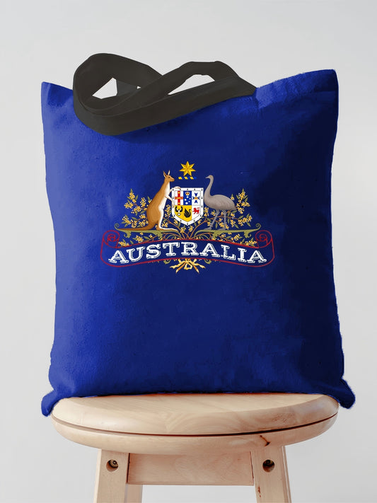 Retro Australian Flag Emblem Pure Cotton Canvas Bag