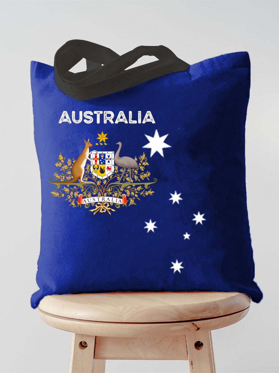 Retro Australian Flag Emblem Pure Cotton Canvas Bag