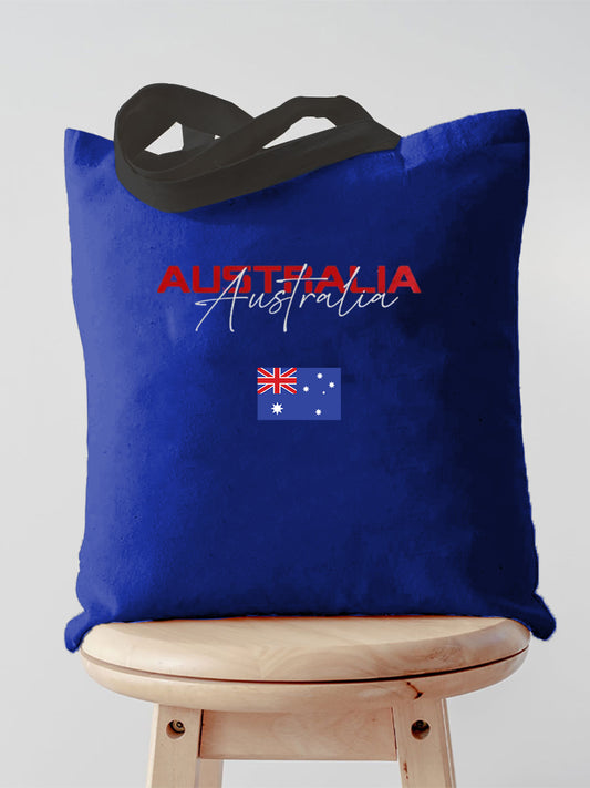 Retro Australian Flag Emblem Pure Cotton Canvas Bag