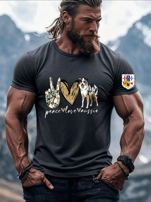 Men's Vintage Australian Casual Commemorative T-Shirt