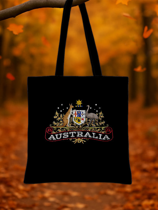 Retro Australian Flag Emblem Pure Cotton Canvas Bag