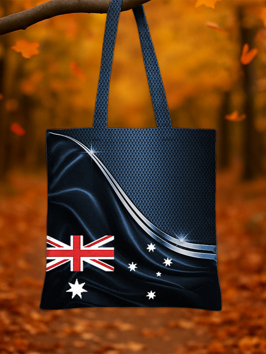 Retro Australian Flag Emblem Pure Cotton Canvas Bag