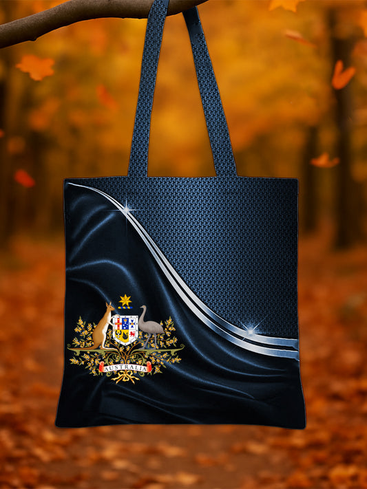 Retro Australian Flag Emblem Pure Cotton Canvas Bag