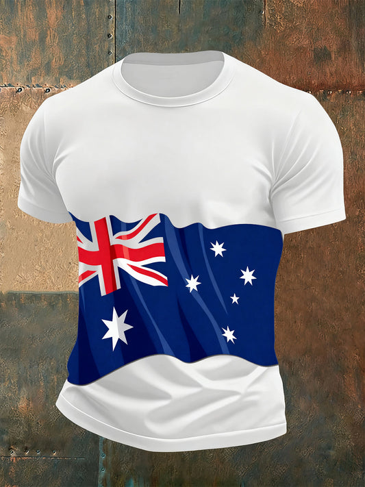 Men's Vintage Australian Casual Commemorative T-Shirt
