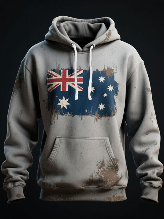 Unisex AU Flag Art Printed Hoodie