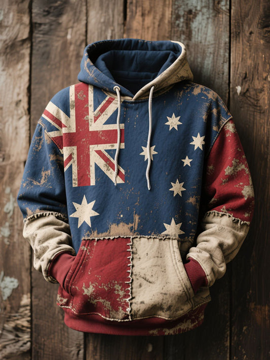 Unisex AU Flag Art Printed Hoodie