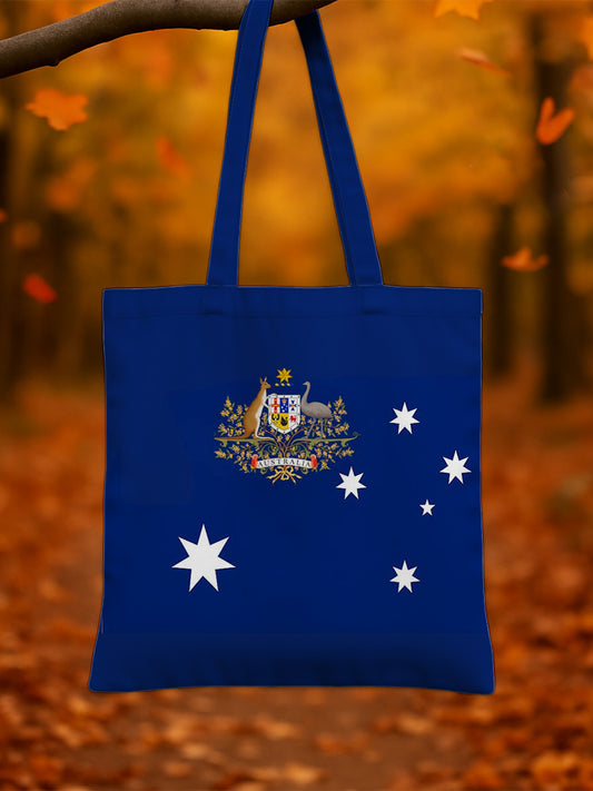 Retro Australian Flag Emblem Pure Cotton Canvas Bag