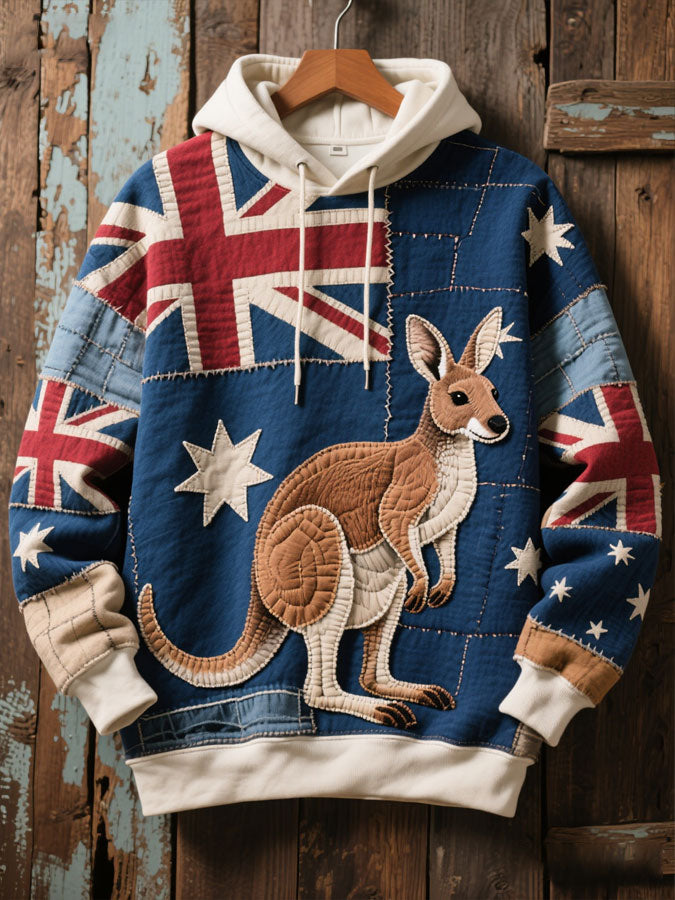 Unisex AU Flag Art Printed Hoodie