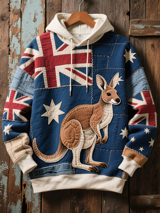 Unisex AU Flag Art Printed Hoodie