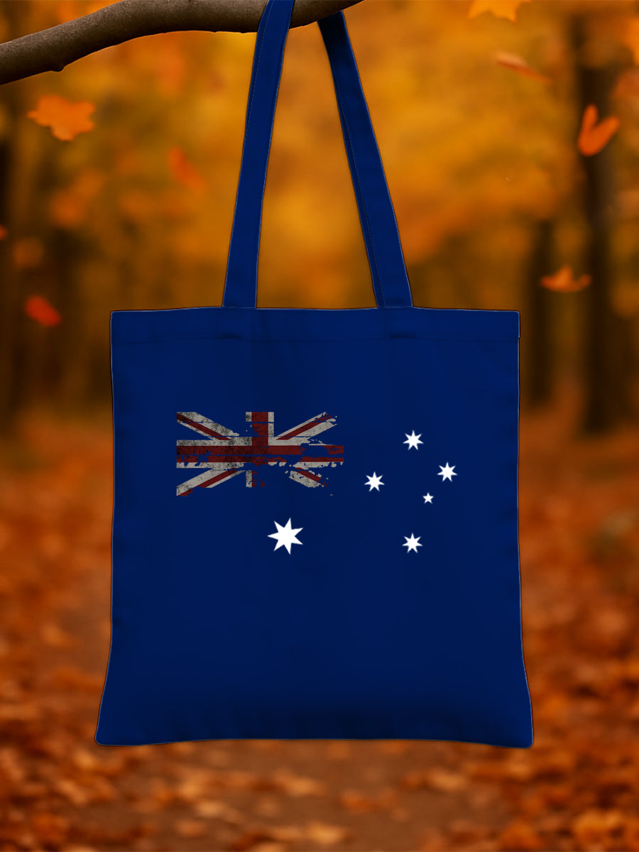 Retro Australian Flag Emblem Pure Cotton Canvas Bag