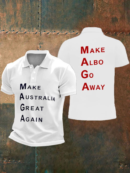 Men's  Make Australia Great Again Printed polo shirt