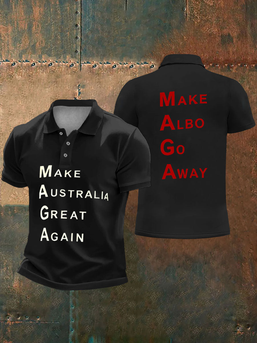 Men's  Make Australia Great Again Printed polo shirt